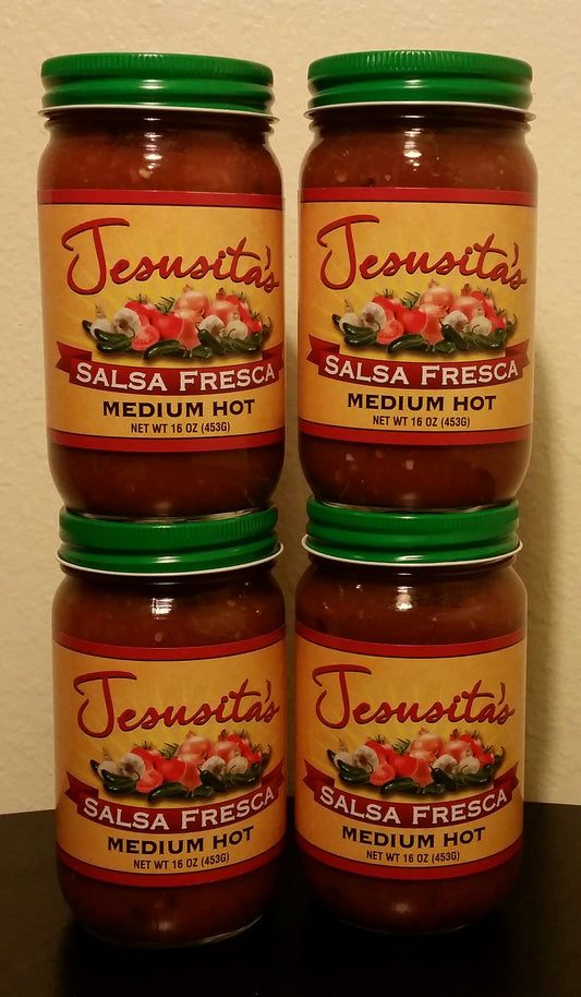 Jesusita's Salsa Fresca Medium-Hot (4 jars)